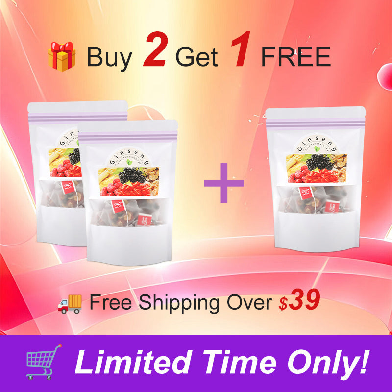 【✨Recharge Your Vitality】💎Newyuo® Ginseng Five Treasure Tea丨Chinese Herbal Formula(Maintain Kidneys, Regulate qi and blood, Replenish Energy&Promote the body to filter toxins)