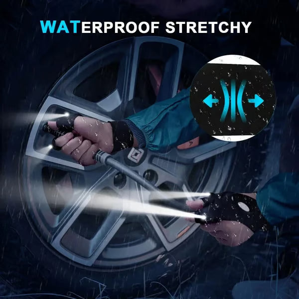 Hands-Free LED Half Finger Gloves
