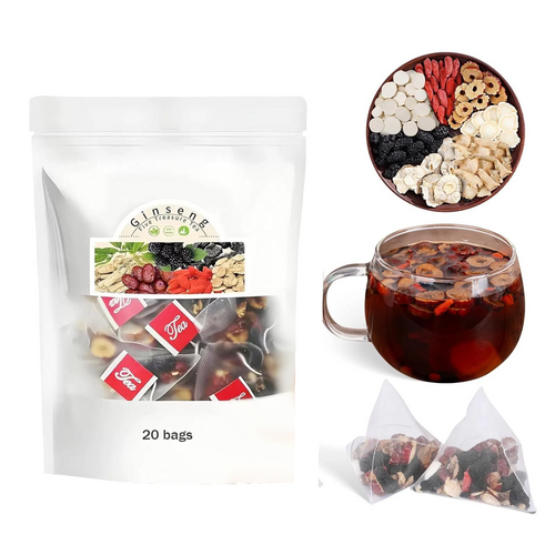 【✨Recharge Your Vitality】💎Newyuo® Ginseng Five Treasure Tea丨Chinese Herbal Formula(Maintain Kidneys, Regulate qi and blood, Replenish Energy&Promote the body to filter toxins)