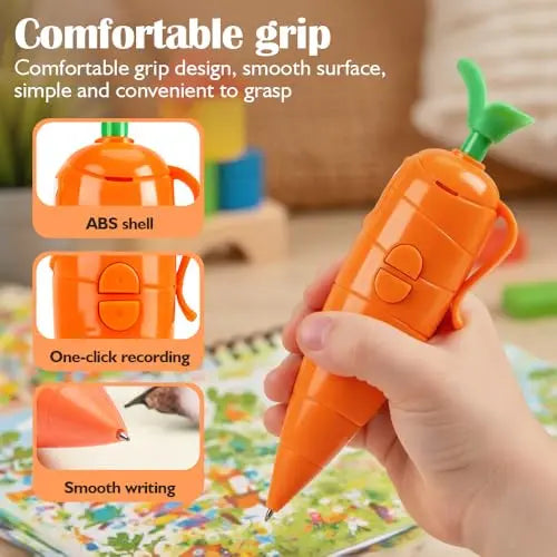 Carrot Voice Recorder Pen | 60-Second Recording & Smooth Writing（upsell）