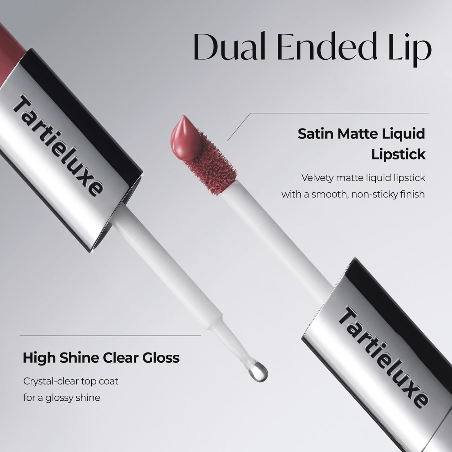 Perfect Twin Lip — Dual-Ended Liquid Lipstick with Velvet Matte Color and Glossy Shine - 901 True Peach - 2 Pieces