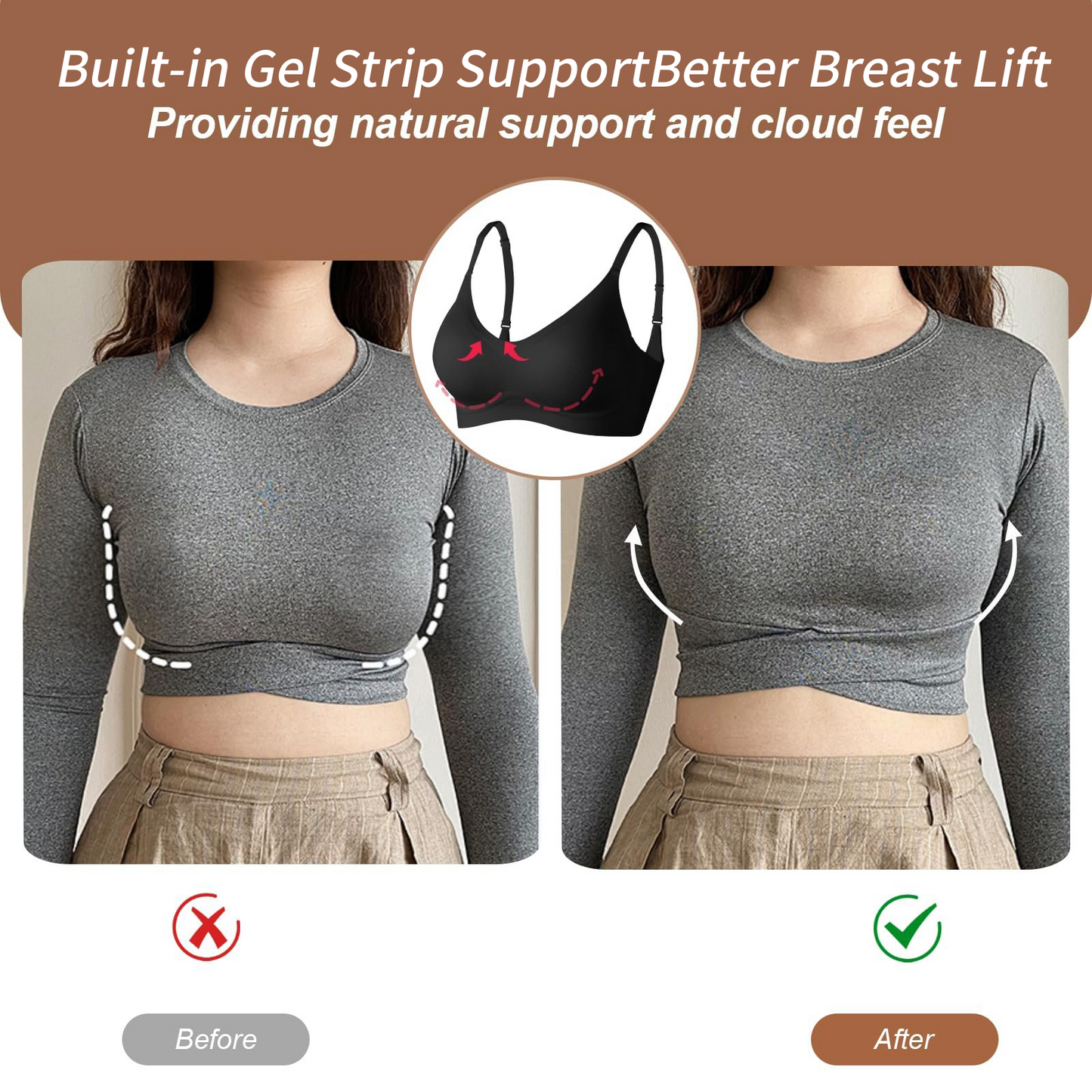 Women's Push Up Comfortable Smooth Bra