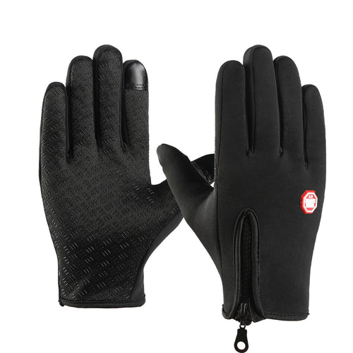 Outdoor Waterproof Touchscreen Full-Finger Zipper Sports Fitness Gloves