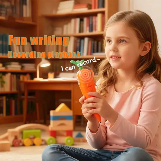 Carrot Voice Recorder Pen | 60-Second Recording & Smooth Writing（upsell）
