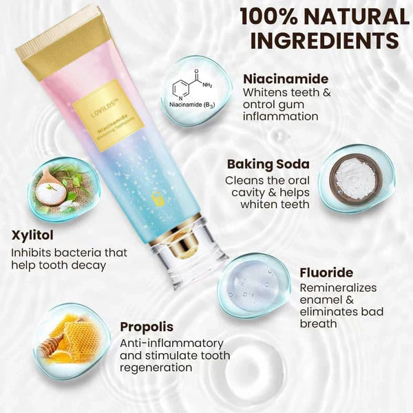 (✨BUY 3 GET 2 FREE🎁) LOVILDS™ Niacinamide Whitening Toothpaste