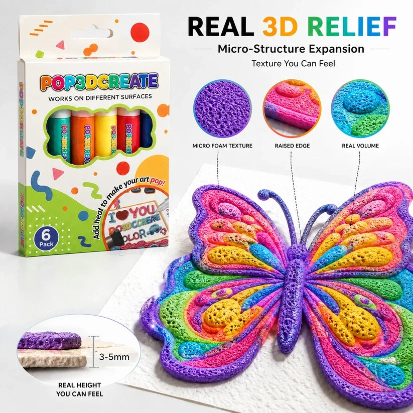 NESLEMY®  3D Relief Art Pen – Turn Flat Drawings Into Touchable 3D Art
