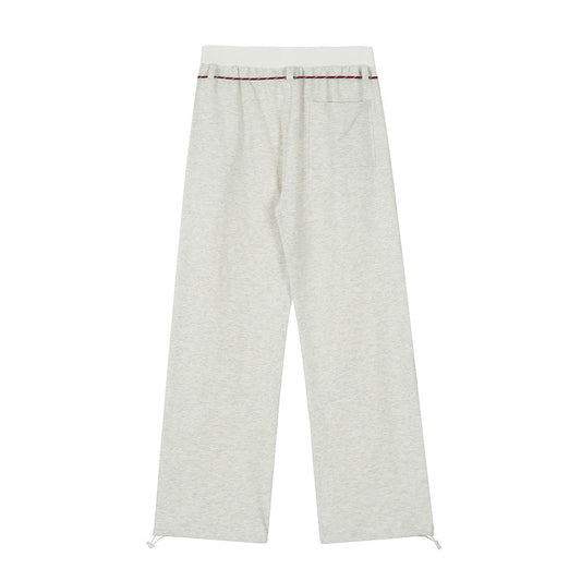 Waist and head color blocked casual sweatpants