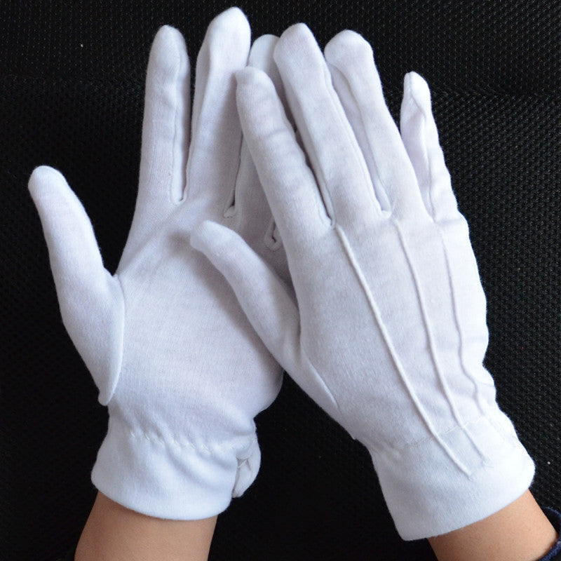 Three-Strap Buckle Grooming Gloves & Pure Cotton Three-Strap Gloves 10 pairs