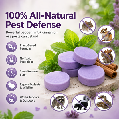 🏡 All-Natural Peppermint & Cinnamon Pest & Rodent Repellent Pucks🌿