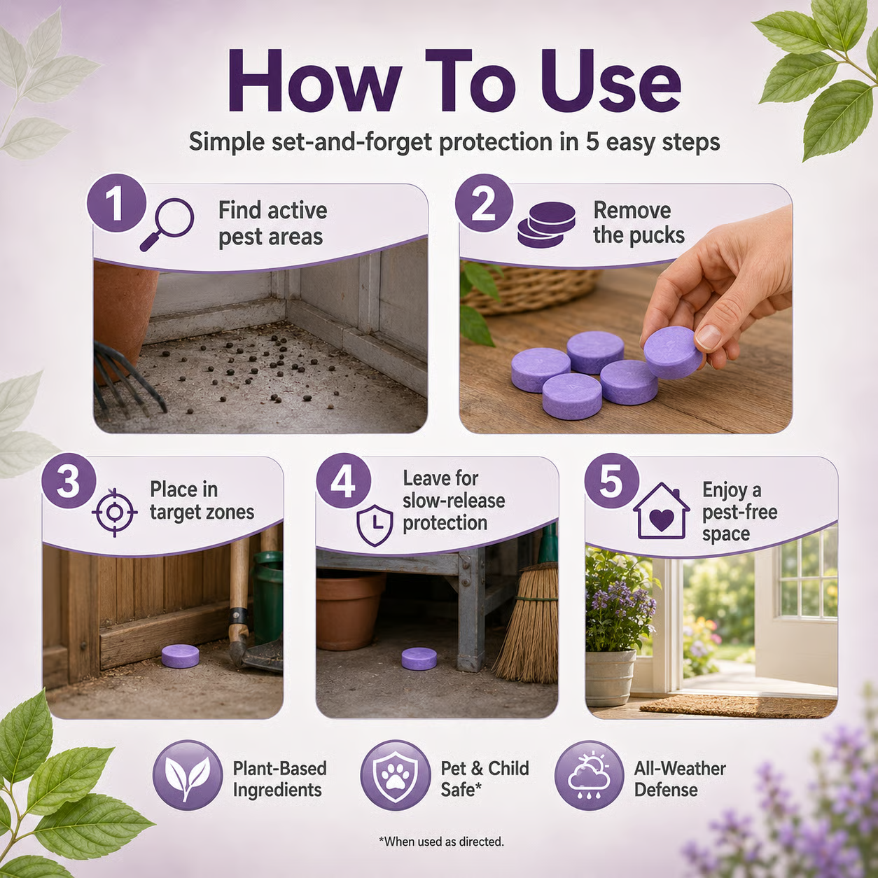 🏡 All-Natural Peppermint & Cinnamon Pest & Rodent Repellent Pucks🌿