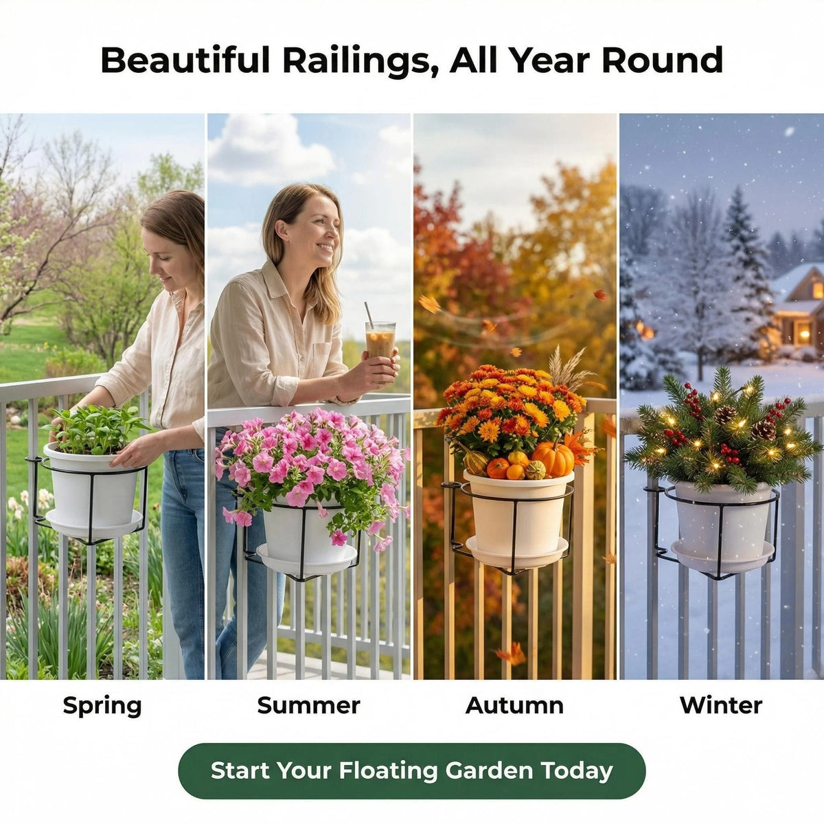 🌸Railing Plant Hanger