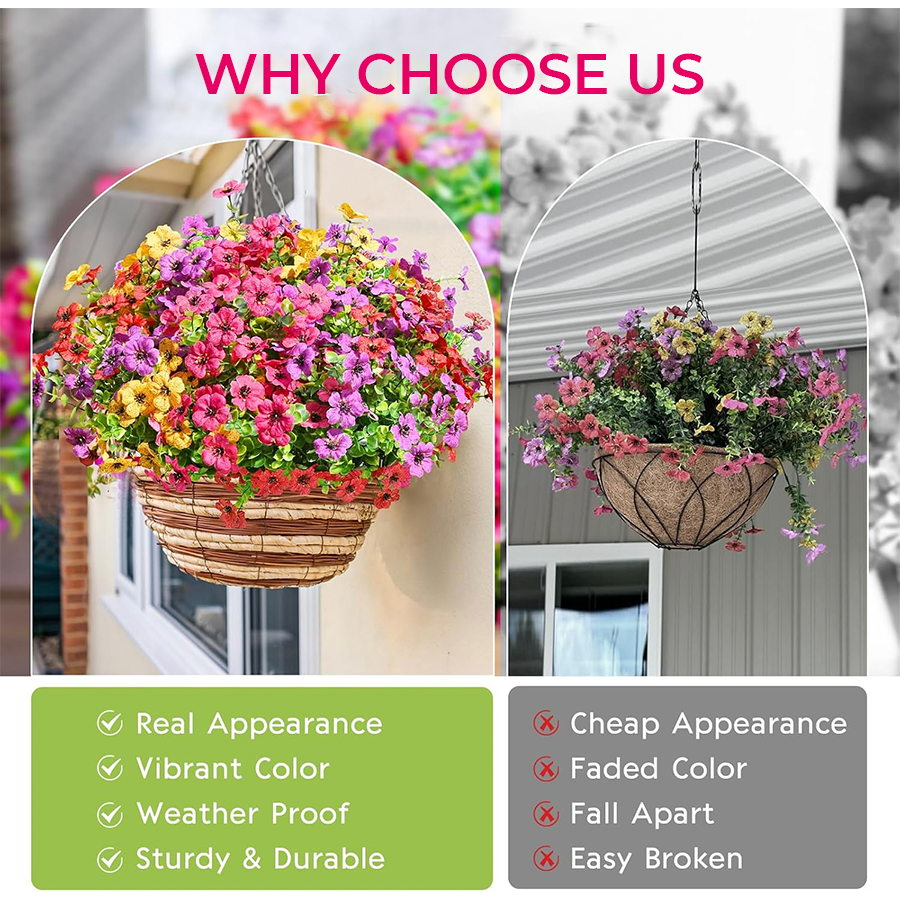 🔥Last Day 50% OFF🔥Realistic UV-Resistant Outdoor Flowers – Zero Maintenance
